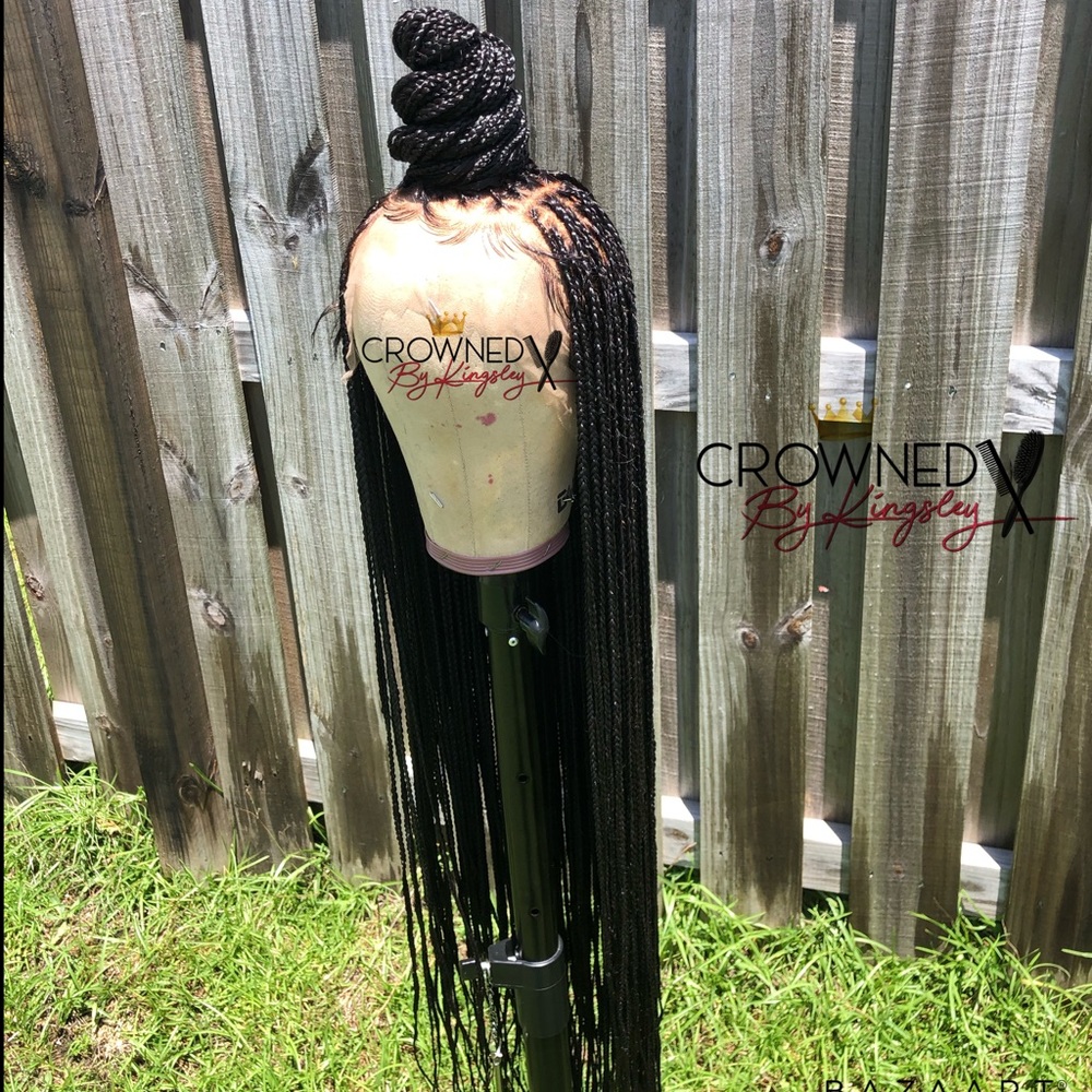 (SOLD) 36” Full Lace  Braided Unit With Baby Hairs